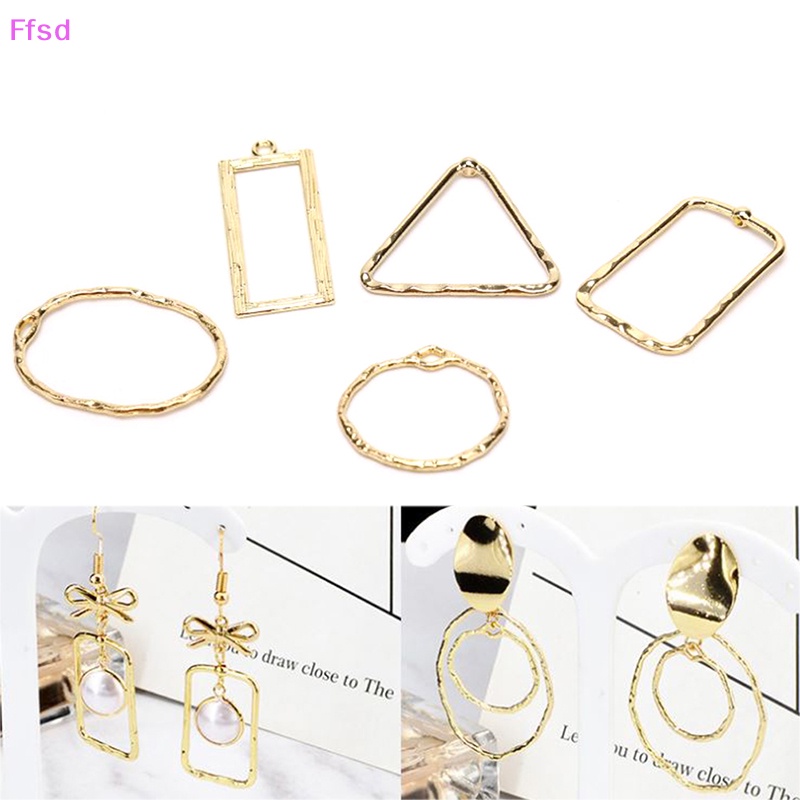 {Ffsd} Set 10 Mặt Dây Chuyền Hợp Kim Rỗng Hình Học Ch Tự Làm Trang Sức Hàng Bán Chạy