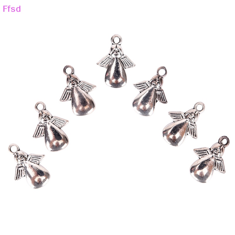 {Ffsd} Set 50 Mặt Dây Chuyền Bạc Hình Thiên Thần Tây Tạng DIY Làm Trang Sức Bán Chạy
