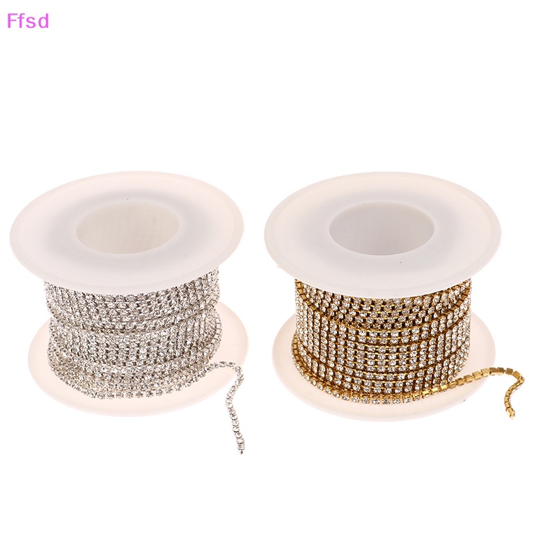 1 Cuộn Dây Xích 10M 2.0mm Đính Đá Lấp Lánh Dùng Trang Trí Quần Áo DIY