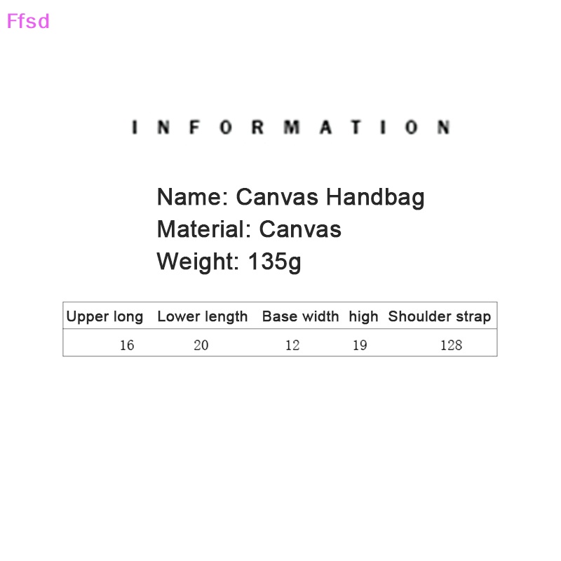{Ffsd} Hàng Bán Chạy Túi Xách Đeo Vai Bằng Vải canvas Giải Trí Một Bên Vai