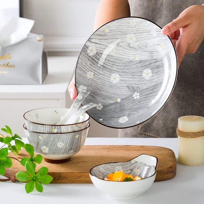 Bát cơm _ đĩa muối sứ Trống Đồng Thái Huy Bát Tràng  .