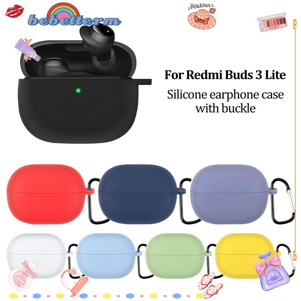 BEBETTERM Vỏ Bảo Vệ Hộp Sạc Tai Nghe Redmi Buds 3 Lite Bằng Silicon Dẻo Mềm Chống Sốc