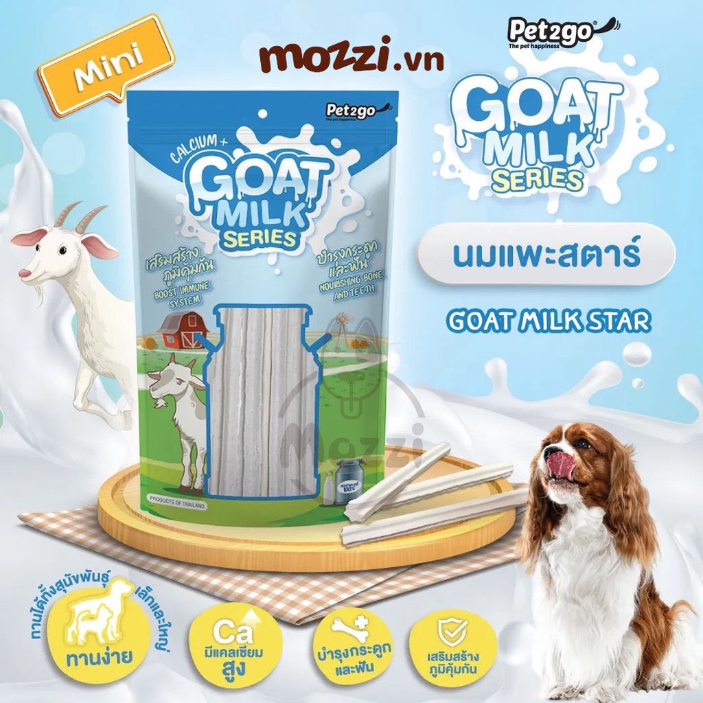 Pet2Go Goat Milk Xương sữa dê mềm cho chó