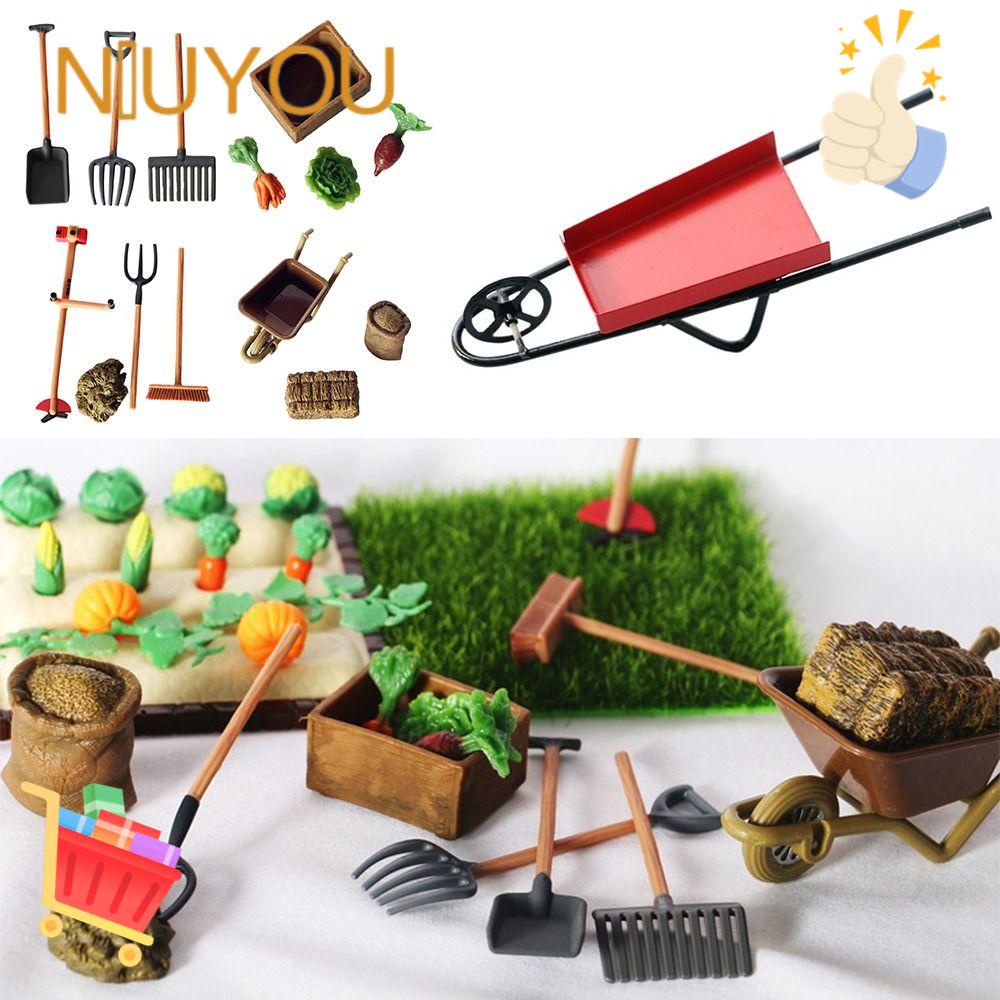 NIUYOU Xẻng Xúc Đất Mini Trang Trí Tiểu Cảnh