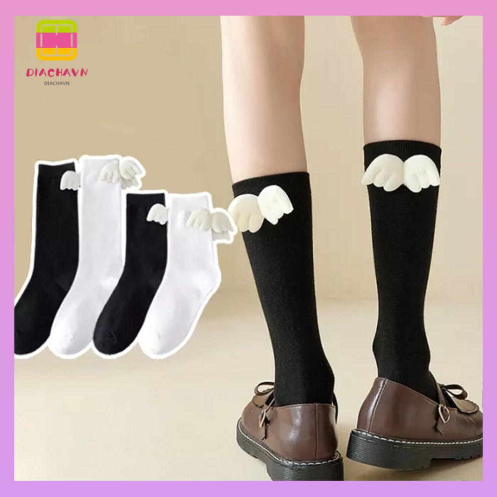 DIACHAVN Vớ Cotton Dệt Kim Polyester Co Giãn Màu Sắc Đơn Giản Chất Lượng Cao Cho Nữ