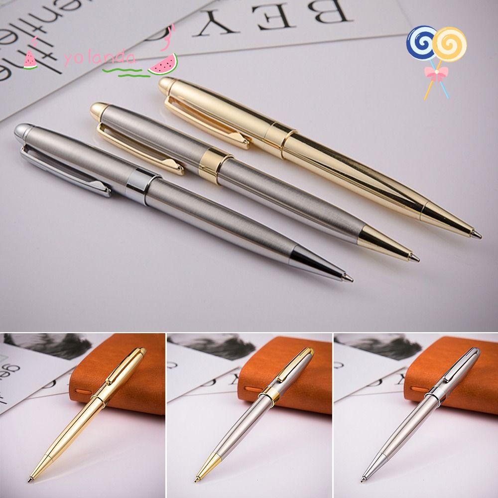 YOLA Set 2 Bút Bi Bằng Kim Loại Thiết Kế Thời Trang Sáng Tạo Cho Học Sinh / Văn Phòng