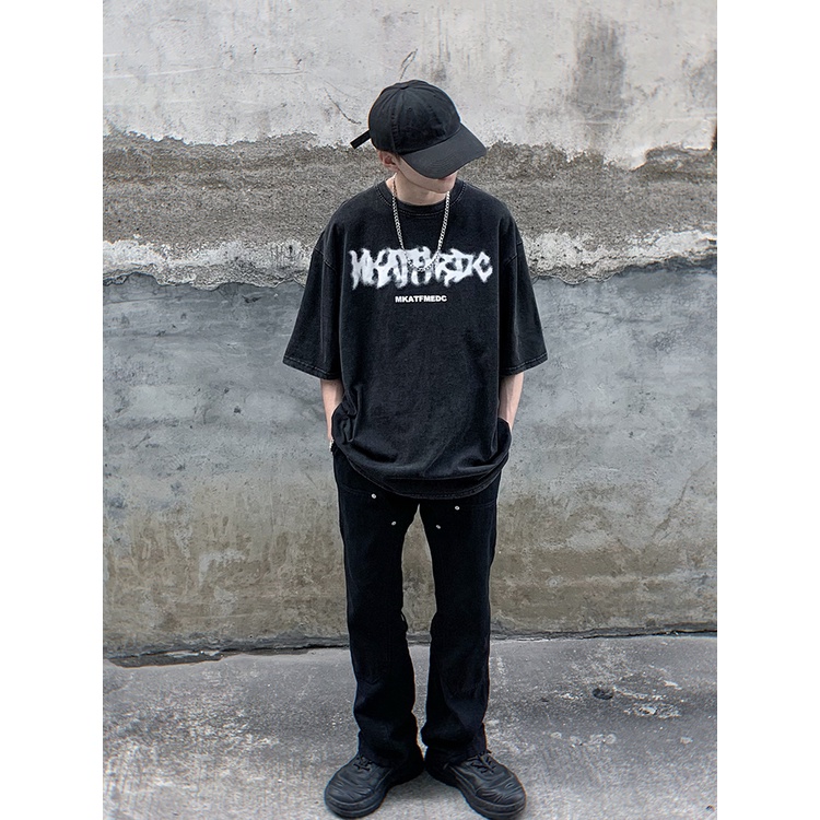 Áo Thun Nam Tay Ngắn In Chữ Phong Cách Hip Hop