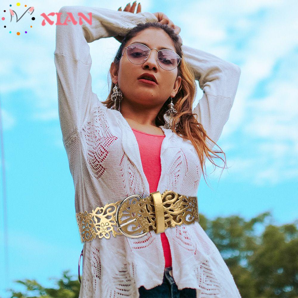 XIANTIN Thắt Lưng Bản Rộng Có Khóa Thời Trang Cho Nữ