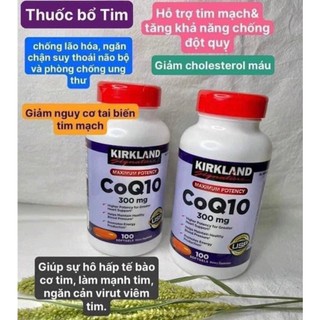 Viên hỗ trợ tim mạch Kirkland Signature CoQ10 300mg 100 viên