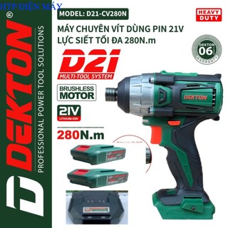Máy bắn vít dekton 280n.m / motor brushless / d21-cv280n / dùng pin d21 htp điện máy