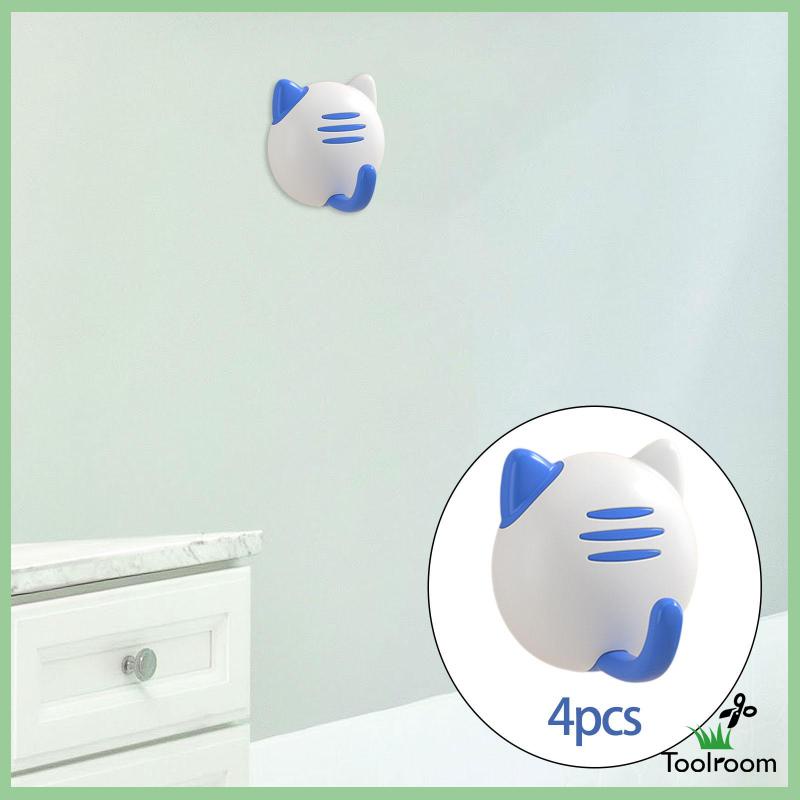 Set 4 Móc Treo Khăn Gắn Cửa Phòng Tắm / Nhà Bếp