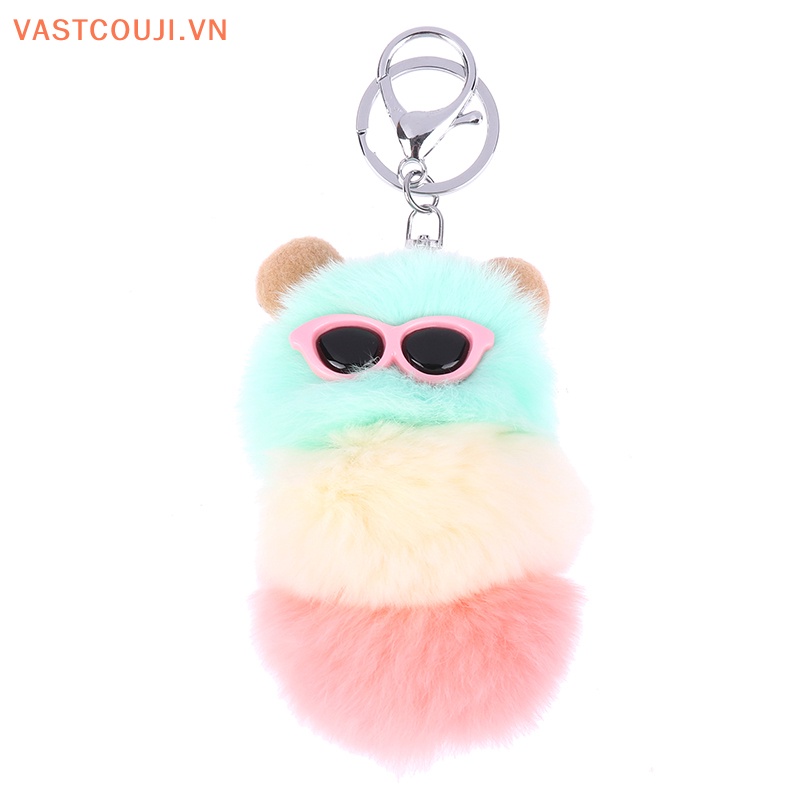 Móc Khóa Búp Bê VASTJI Lông Thỏ Mềm Mại