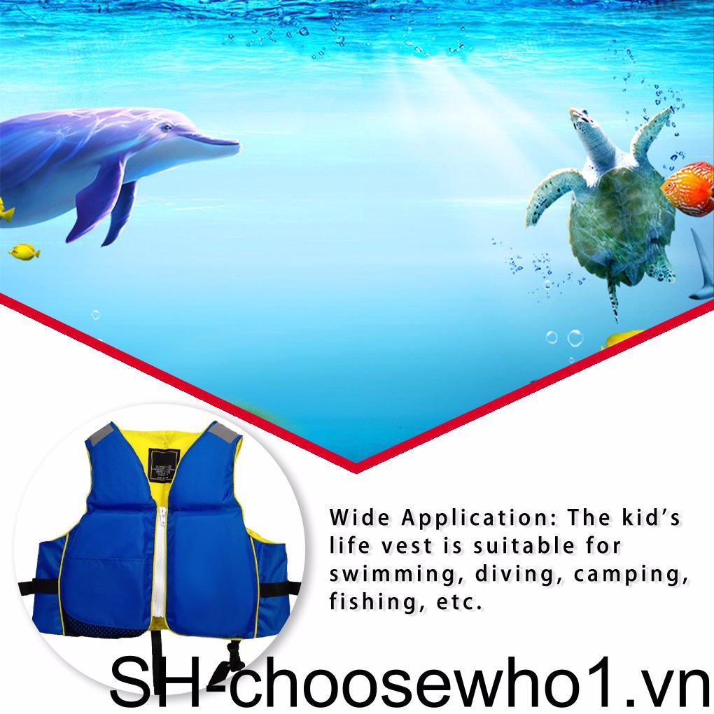 Áo Phao Cứu Hộ Khẩn Cấp Chống Thấm Nước Có Khóa Cài Tùy Chỉnh Tiện Dụng Cho Bé