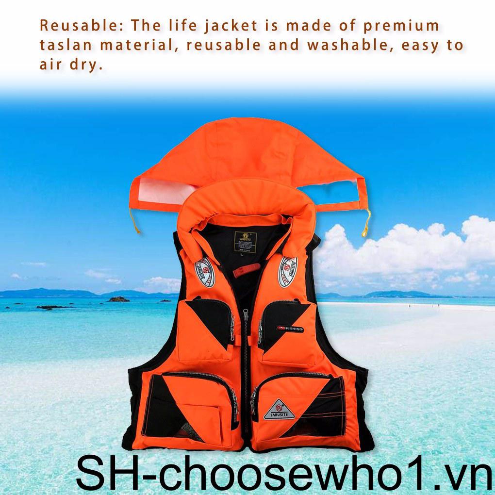 (runbu) Áo Phao Cứu Sinh Có Khóa Cài Cỡ Lớn Phụ Kiện Khẩn Cấp Cho Thuyền Câu Cá Ngoài Trời