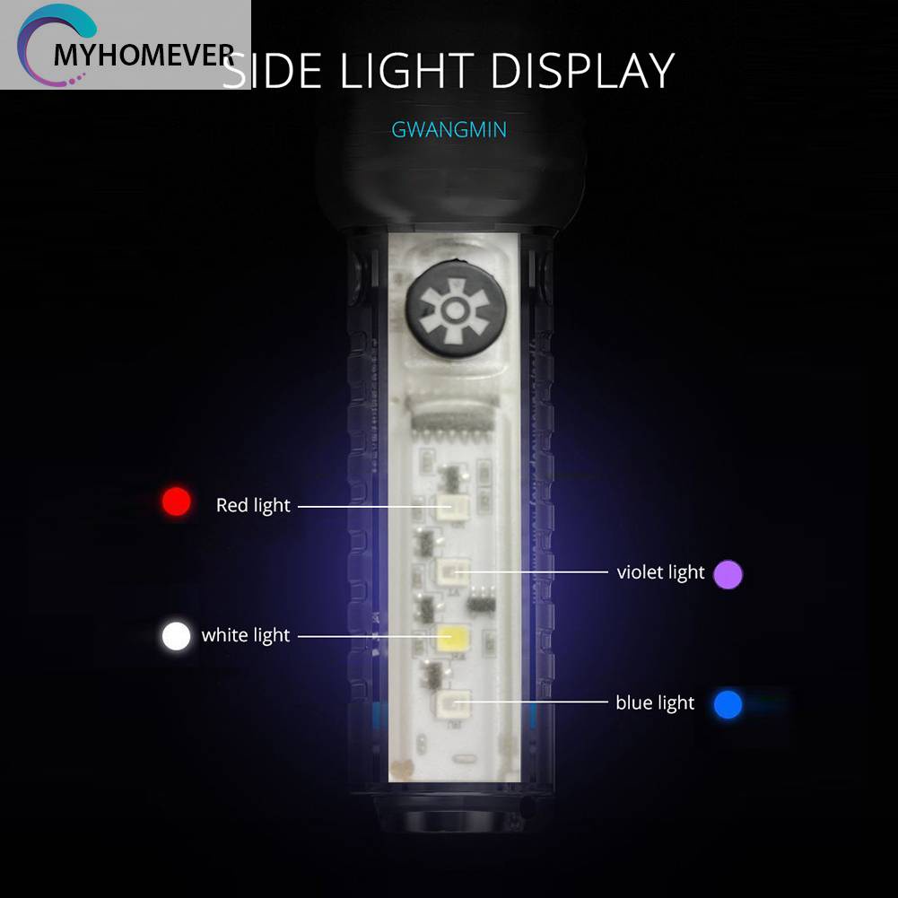 Đèn Pin XHP50 500mAh 800LM Sạc USB Type-C Chống Thấm Nước Tiện Dụng