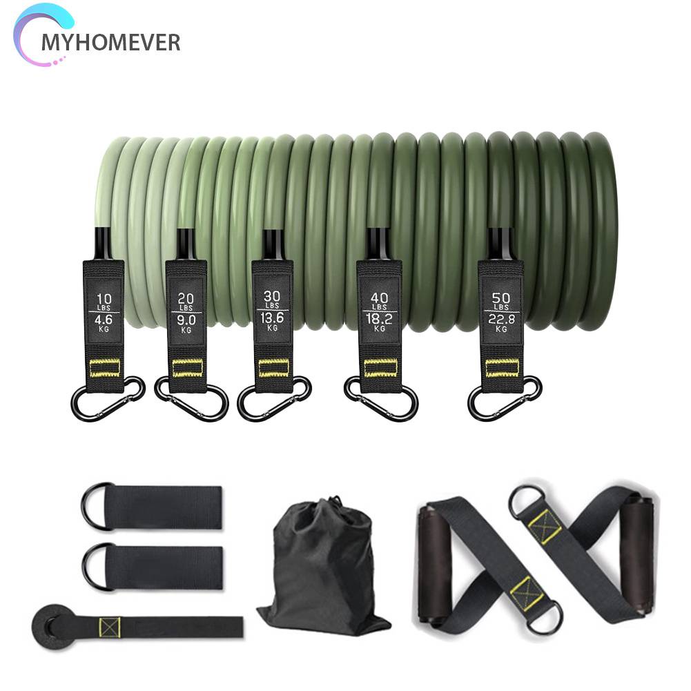 Set 11 Dụng Cụ Dây Kéo Đàn Hồi Hỗ Trợ Tập Thể Hình Chống Trượt