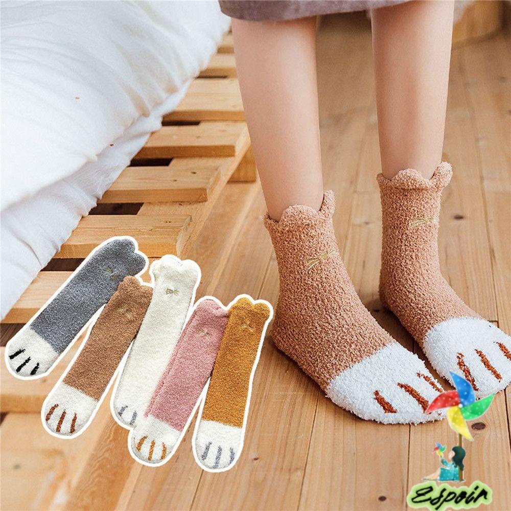 ESPO Vớ Nhung San Hô Dày Dặn Hình Động Vật Dành Cho Trượt Ván / Giáng Sinh