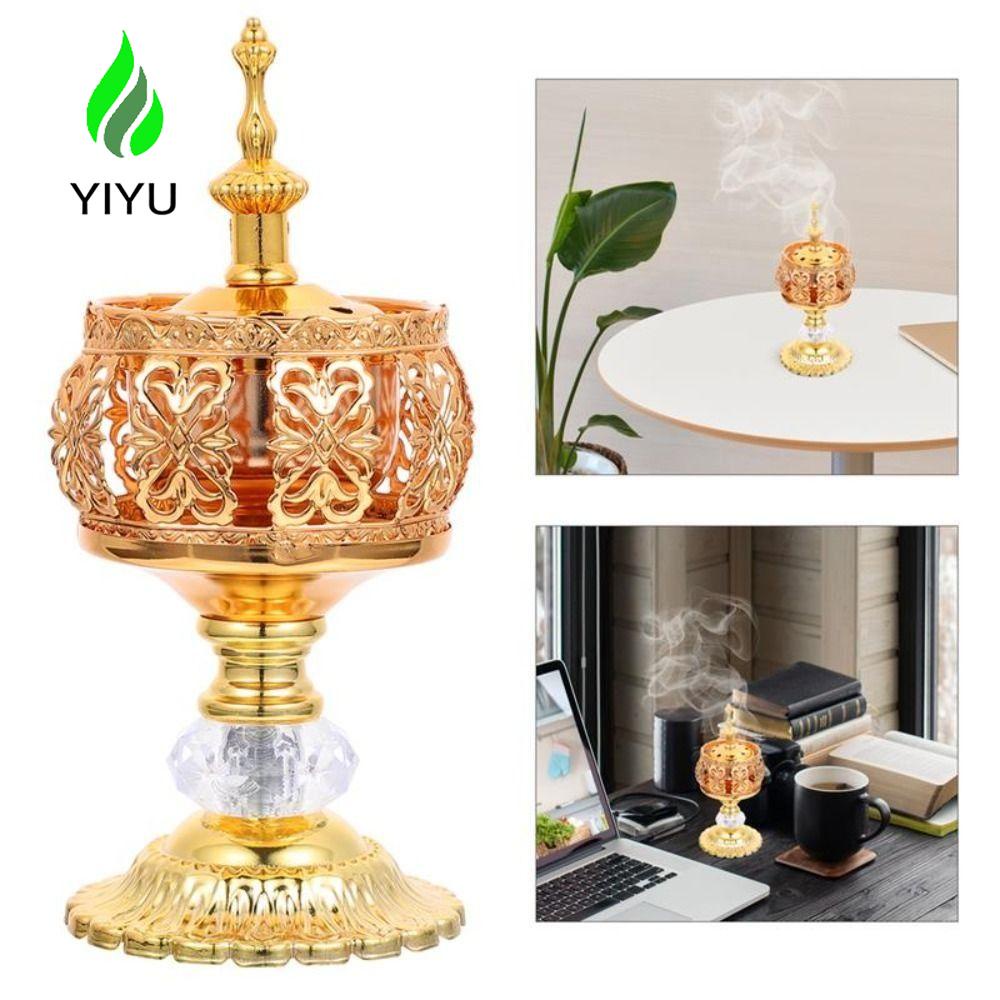 YIYU Lò Đốt Trầm Hương Hình Lưới Giấc Mơ Màu Tro Phong Cách Châu Âu Đơn Giản Thủ Công