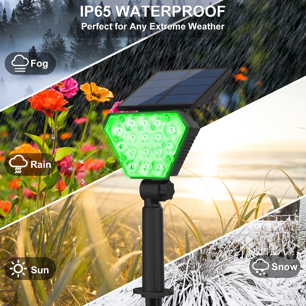 Đèn Led Chiếu Sáng Sân Vườn Sử Dụng Năng Lượng Mặt Trời IP65