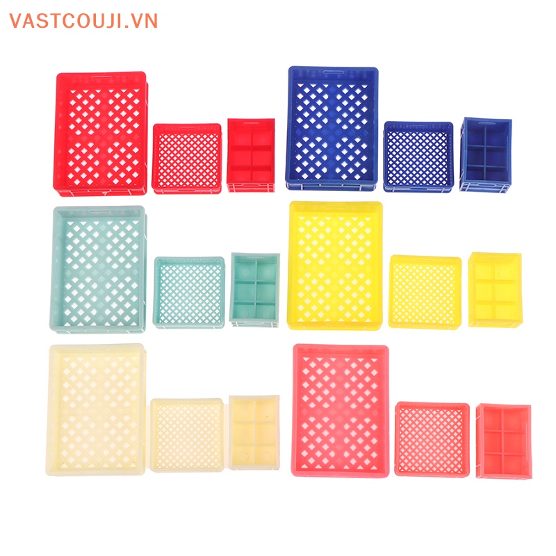 Bộ 3 Giỏ Đan Tay Bằng Nhựa Dùng Đựng Rau Củ Quả Trang Trí Nhà Búp Bê