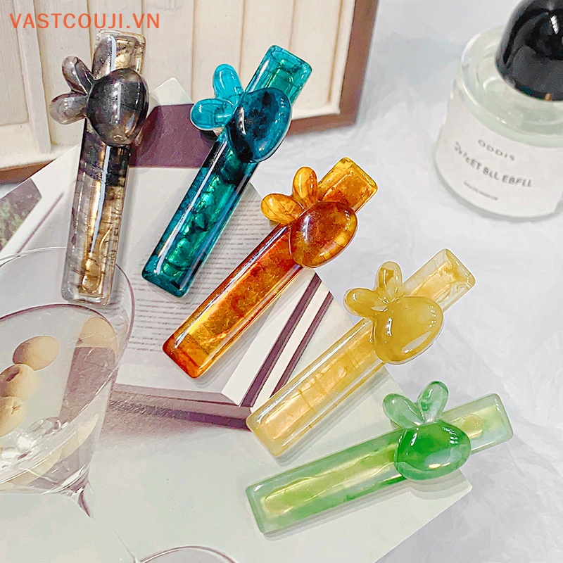 Kẹp Tóc Màu Trơn Hình Thỏ Dễ Thương Thời Trang Xuân Hè Cho Nữ