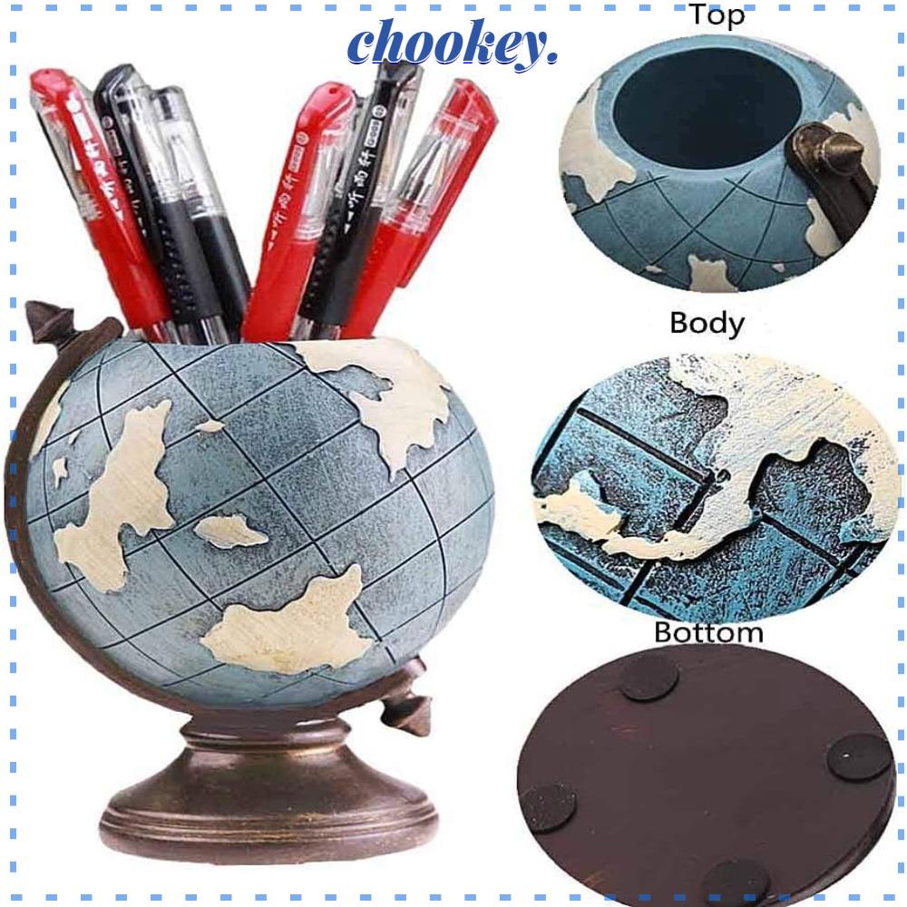 CHOOKEY Hộp Đựng Bút Bằng Nhựa Resin Màu Xanh Dương Trang Trí Cho Giáo Viên / Văn Phòng