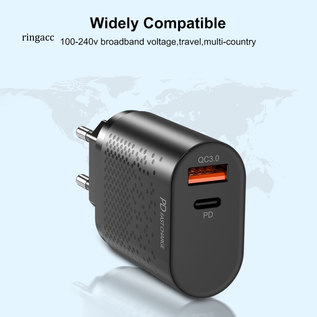 Cốc Sạc Nhanh PD Cổng USB-A Type-c 18W QC30