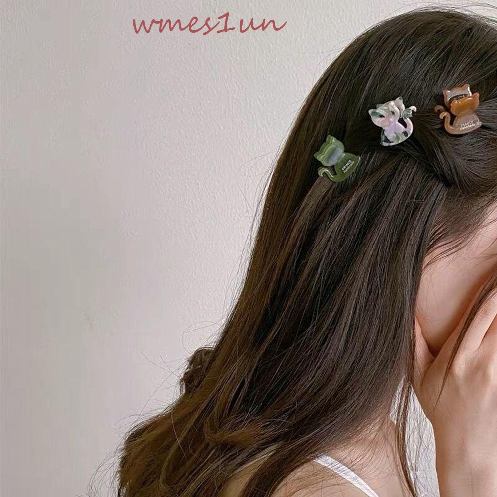 WMES15H Kẹp Tóc Mini Hình Gấu Hoạt Hình Dễ Thương Phong Cách Hàn Quốc