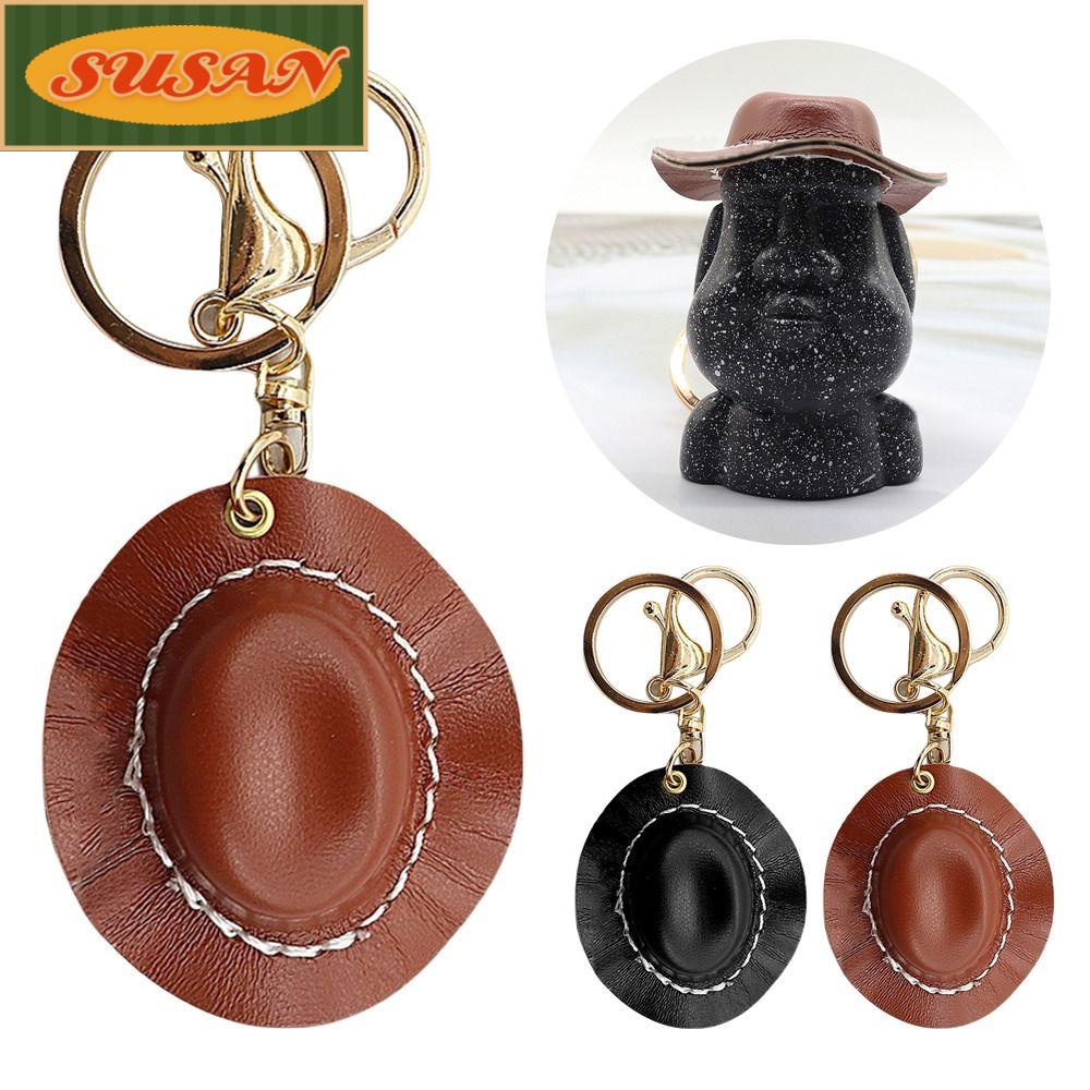 SUSANS Móc Khóa Da Hình Nón Cao Bồi Phong Cách Retro Phương Tây