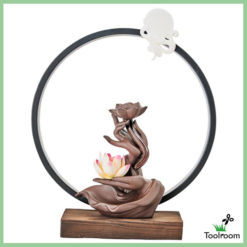 Giá Đỡ Đèn LED Hình Thác Nước Bằng Gốm Sứ Dùng Trang Trí