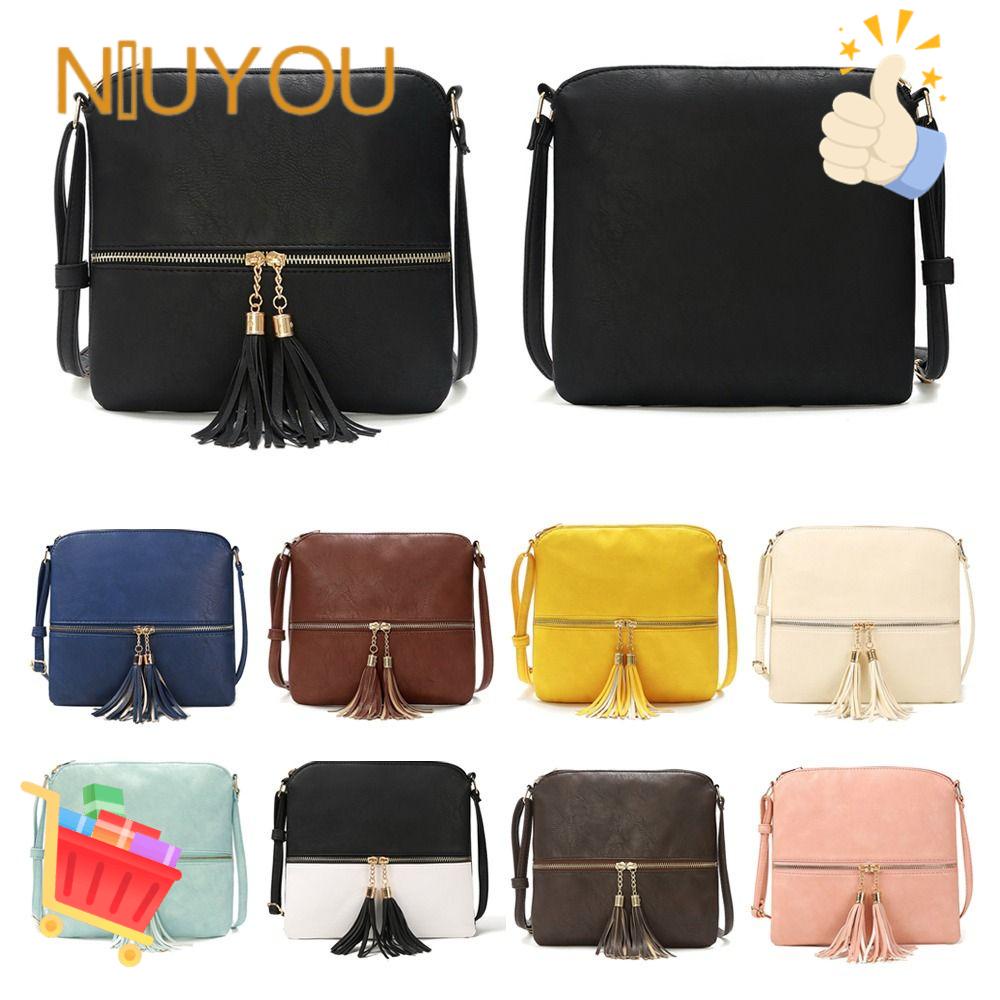 NIUYOU Túi Đeo Chéo Da PU Phong Cách Retro