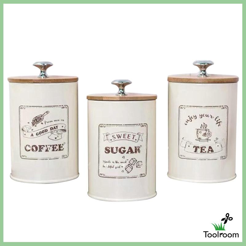 Set 3 Hũ Đựng Hạt Cà Phê / Đường Tiện Dụng Cho Nhà Bếp