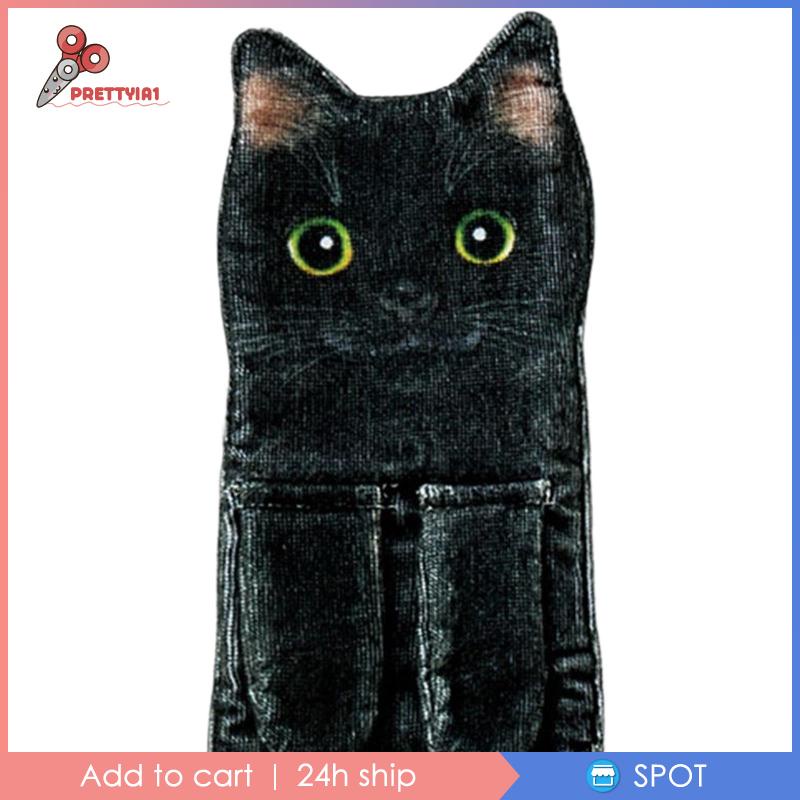 Khăn Lau Tay Mềm Mại Thấm Hút Tốt In Hình Mèo Dễ Thương