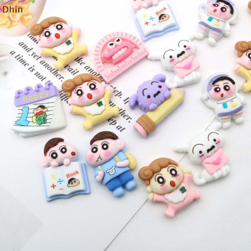 Bộ 10 Kẹp Tóc Bằng Nhựa Hình Shin-Chan Nohara Shiro Diy