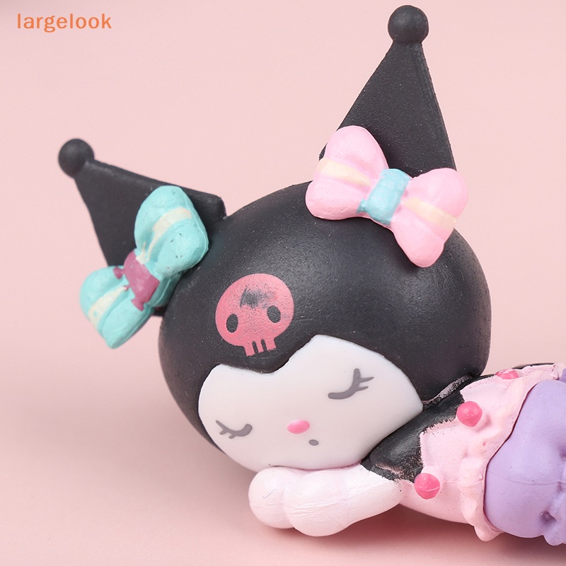 Bộ 5 Búp Bê Đồ Chơi Sanrio Hello Kitty Kuromi Melody Pom Pom Purin Cinnamoroll Đang Ngủ Bằng Pvc