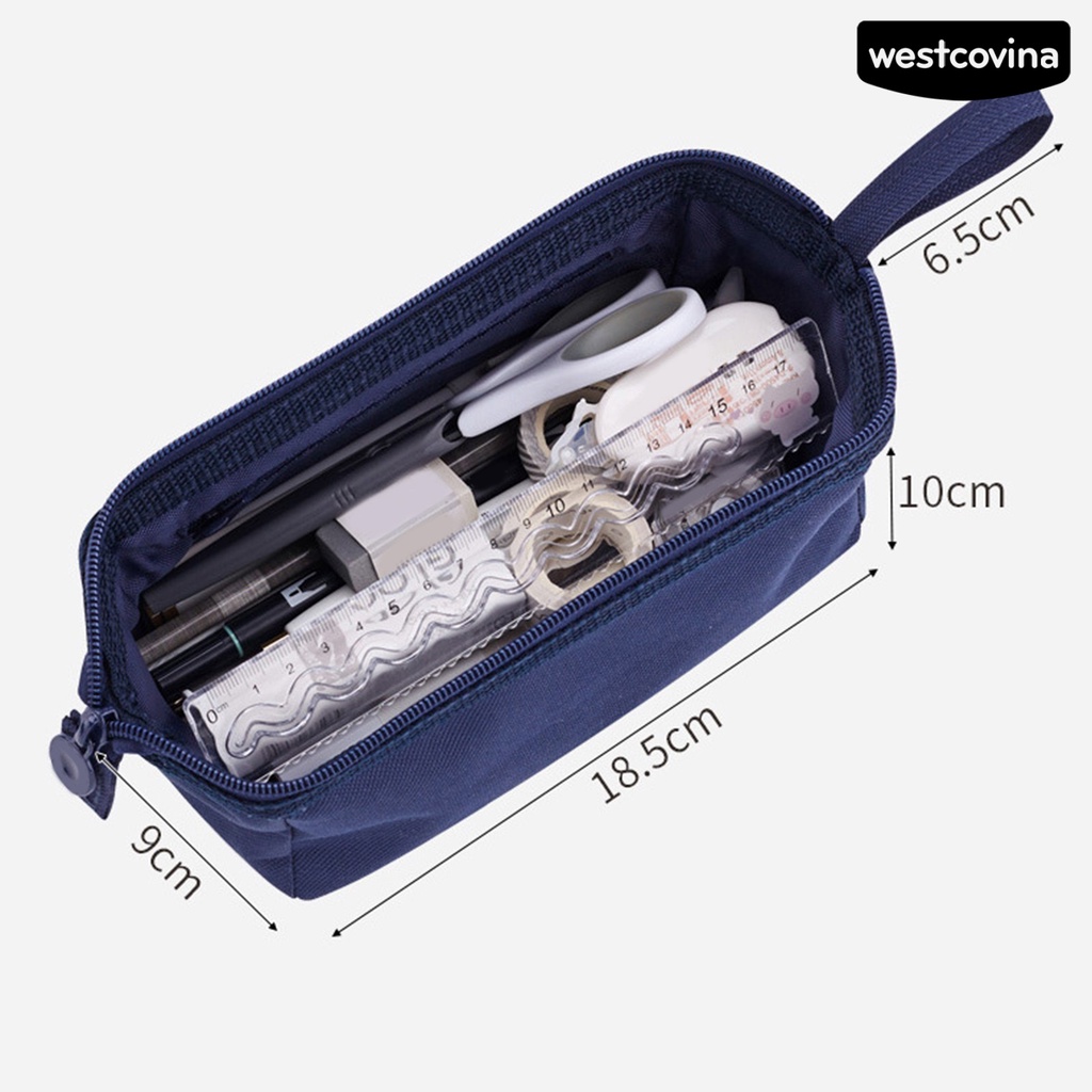 [WSTN]✎Túi Đựng Bút Bằng Vải Oxford Sức Chứa Lớn Có Dây Treo Tiện Dụng Cho Học Sinh