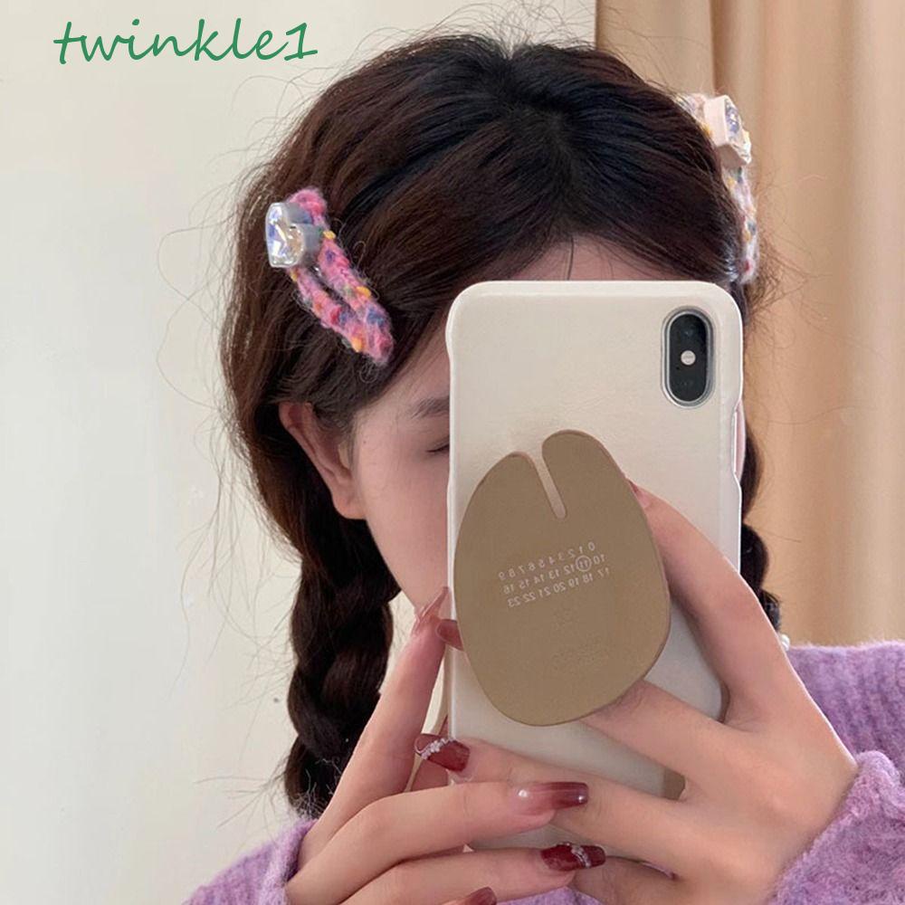 TWINKLE Kẹp Tóc Đính Đá Hình Trái Tim Dễ Thương Cho Nữ