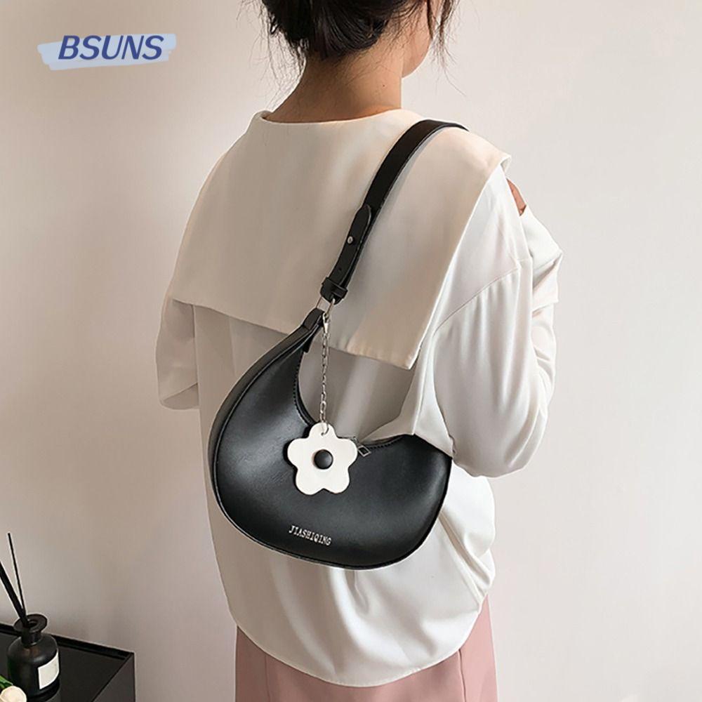 BSUNS Túi Xách Da PU Sức Chứa Lớn Có Khóa Kéo Và Thẻ Đeo Vai Thời Trang Cho Nữ