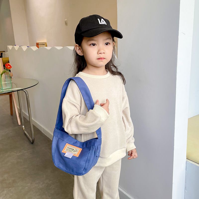 Túi Vải Canvas Đeo Chéo Thời Trang Đường Phố Dành Cho Bé Trai