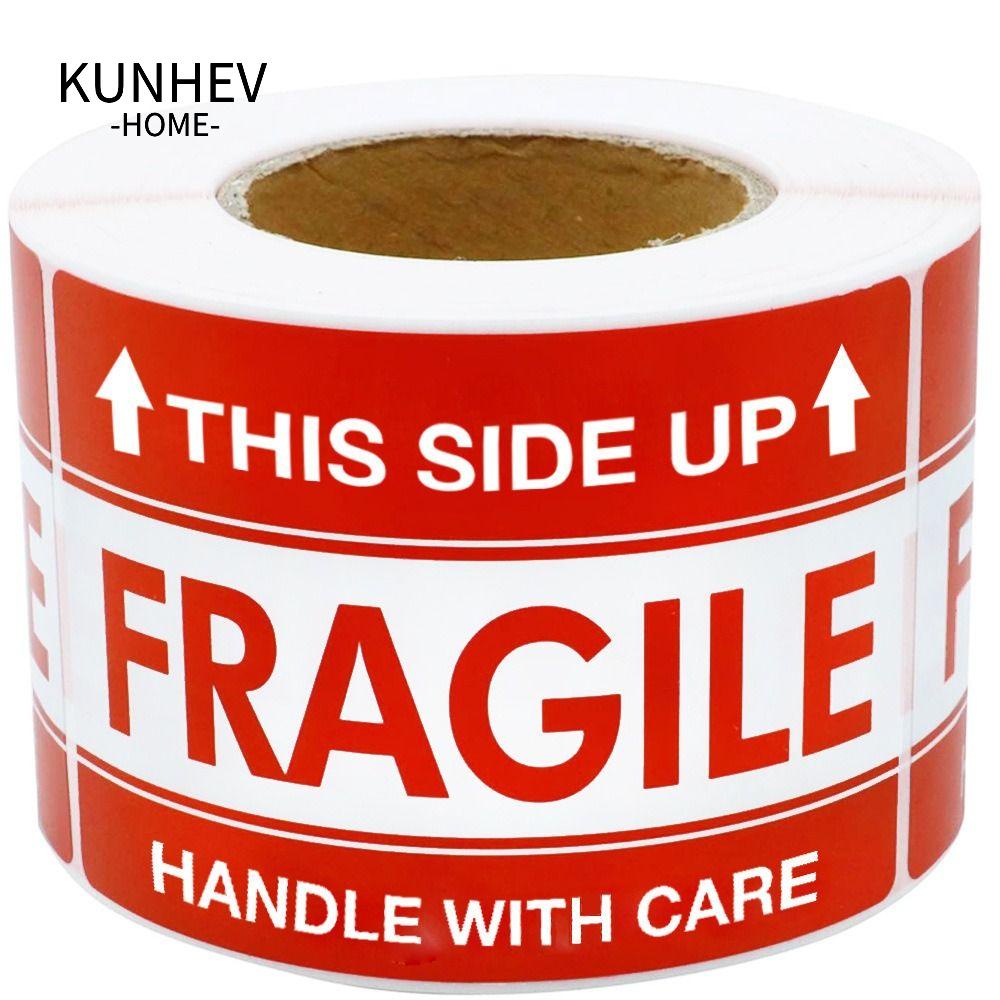 KUNHEV Set 500 Nhãn Dán Cảnh Báo Hình Mũi Tên 2 &quot;X 3&quot; Tự Dính