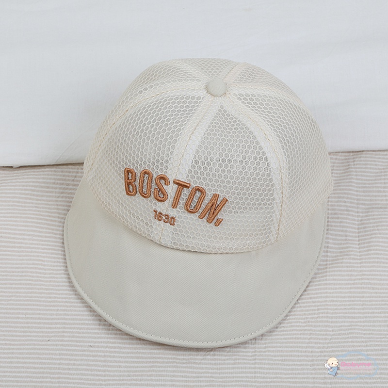 Mũ Lưỡi Trai Vải Cotton Phối Lưới Thoáng Khí Thời Trang Dễ Thương Cho Bé