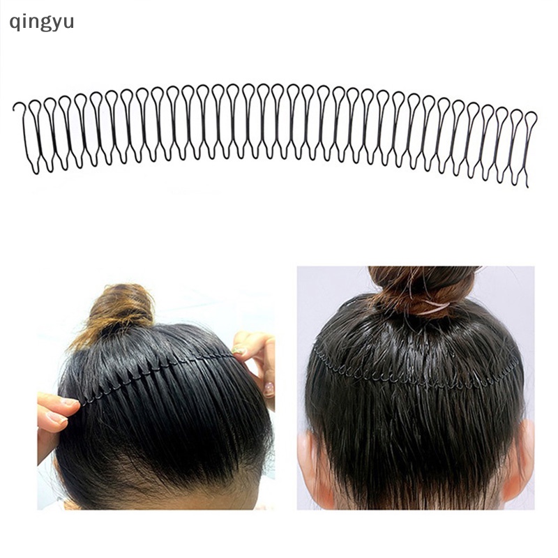 Qingyu Kẹp Cố Định Tóc Vô Hình Có Răng Lược Kẹp UShape