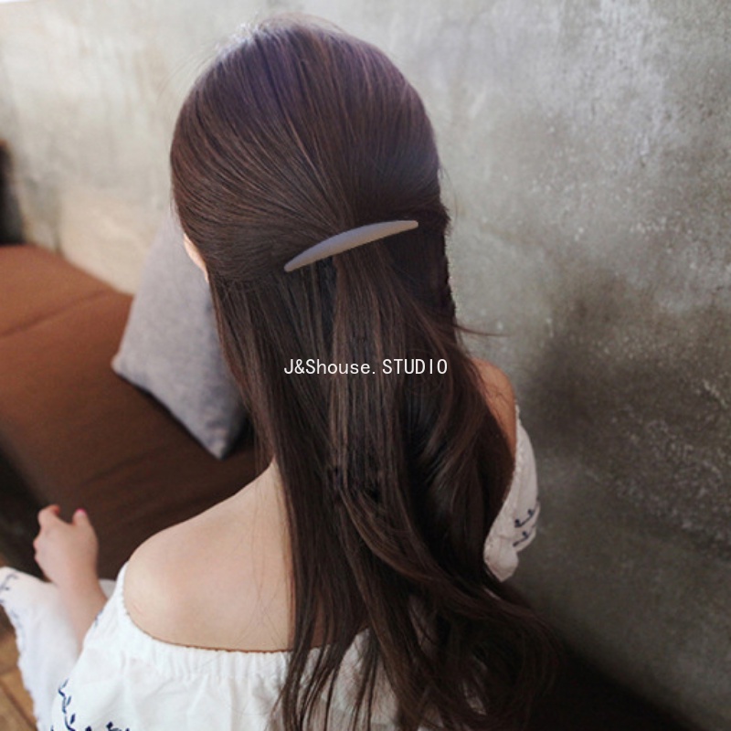 Kẹp Tóc Lò Xo Bằng acrylic Màu Nhám Phong Cách Hàn Quốc KF648