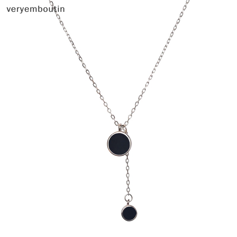 Vòng cổ Mặt Tròn Phối Tua Rua Phong Cách Thời Trang Y2k