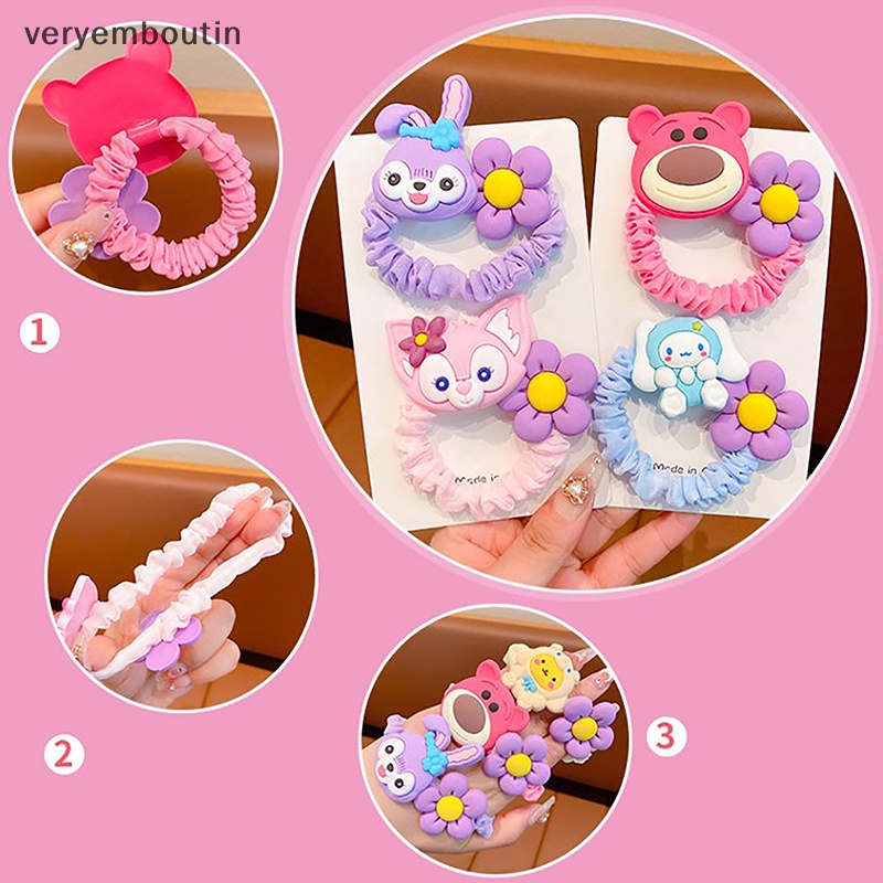 Băng Đô Cài Tóc Co Giãn in Họa Tiết Hoạt Hình Dễ Thương Cho Bé Gái