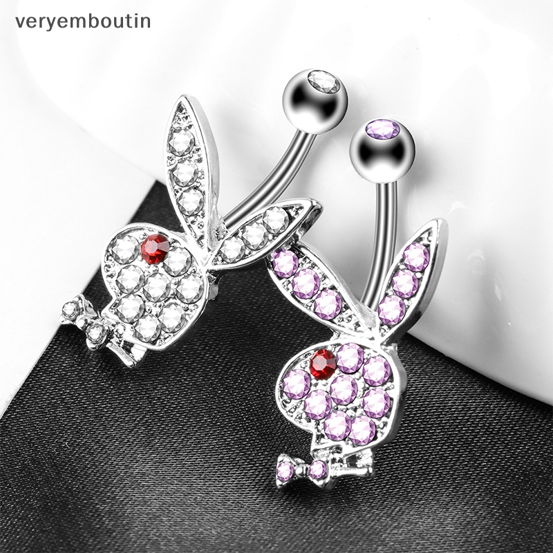 Khuyên Rốn Hình Thỏ Hoạt Hình Bằng Thép Không Gỉ Thời Trang Cho Nữ
