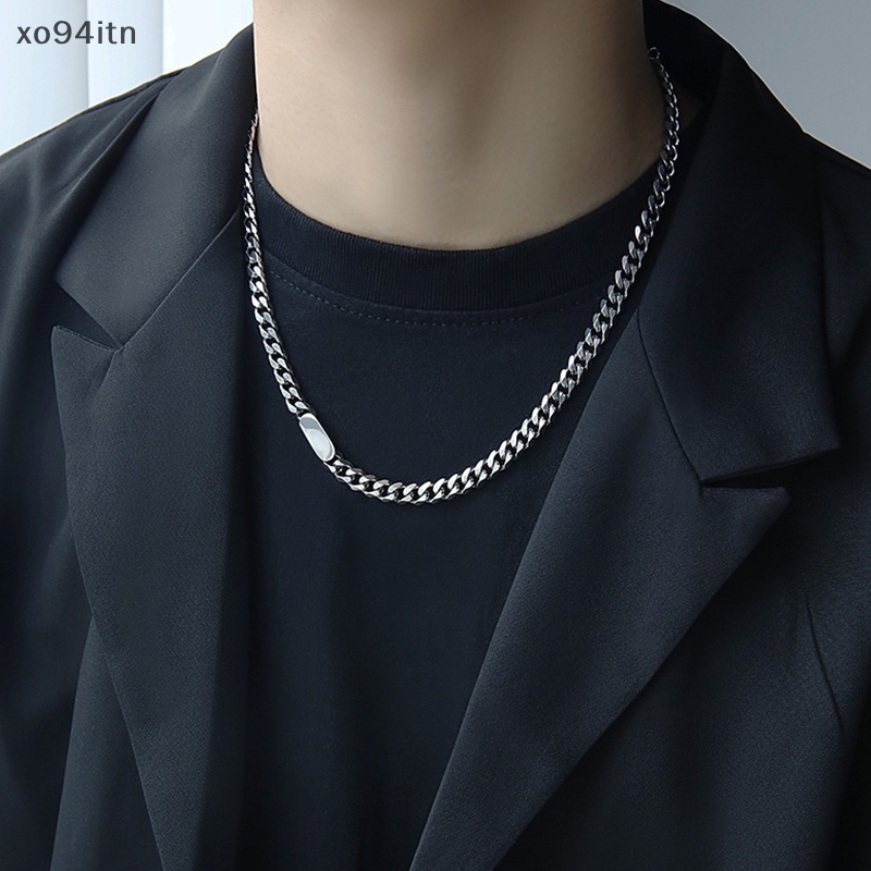 Vòng Cổ Bằng Thép Titan Mặt Đơn Giản Phong Cách Hip Hop