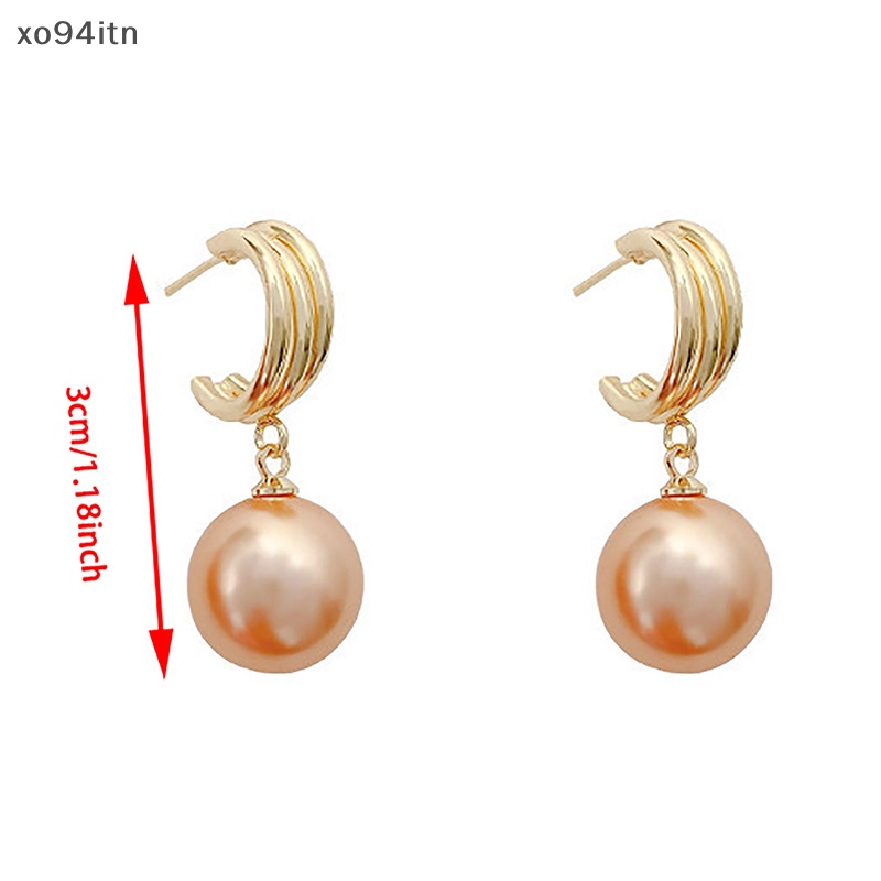 Tn Bông Tai Ba Ống Đính Ngọc Trai Giả Màu Hồng Ngọt Ngào Phong Cách Hàn Quốc Làm Quà Tặng Ngọt Ngào