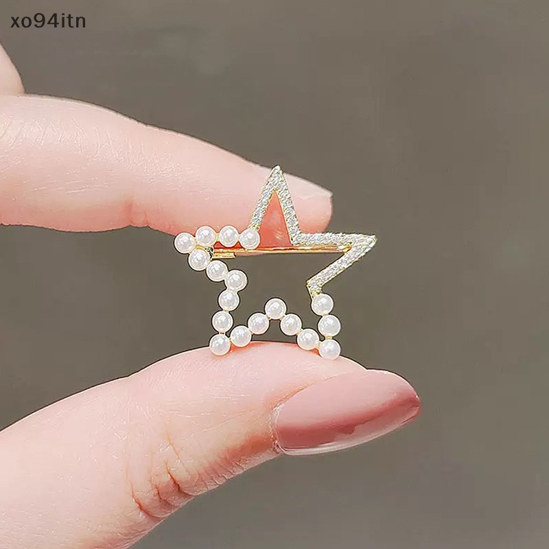 Ghim Cài Áo Hình Hoa / Ngôi Sao Bằng Kim Loại Chống Lóa Thời Trang Cho Nữ