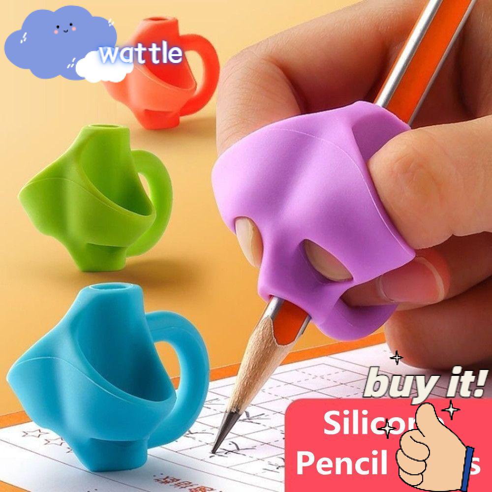 WATTLE Giá Đỡ Bút Bằng Silicon Màu Sắc Ngẫu Nhiên Tiện Dụng Cho Học Sinh